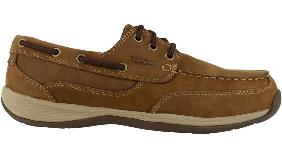 Rockport Womens Sailing Club 3 Eye Tie Boat Shoe, Brown, 7.5, RK676-BROWN-7.5-Womens-W