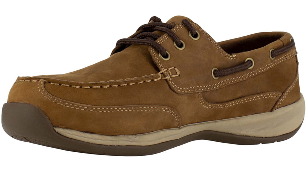 Rockport Womens Sailing Club 3 Eye Tie Boat Shoe, Brown, 7.5, RK676-BROWN-7.5-Womens-W