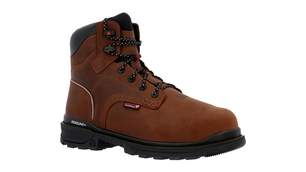 Rocky Boots Rams Horn Composite Toe Work Boot - Mens, 6in, Crazy Horse Brown, 13, RKK0440-M-13