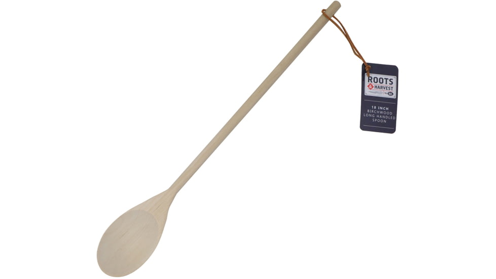 Roots &amp; Harvest 18in Birchwood Long Handled Spoon, Wood, Small, 1346