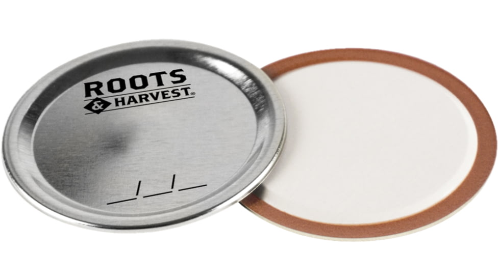 Roots &amp; Harvest Canning, Wide Mouth Lids 12 pack, Glass, 1652