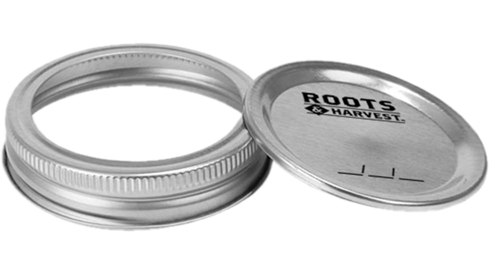 Roots &amp; Harvest Canning, Wide Mouth Lids And Bands 12 pack, Glass, 1650