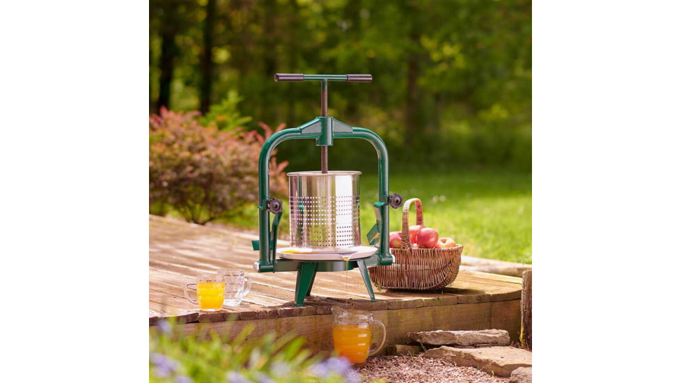 Roots &amp; Harvest Fruit &amp; Wine Press, Stainless Steel, Green, Large, 1118