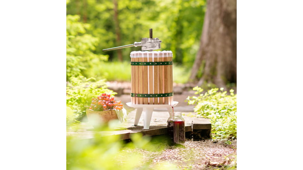 Roots &amp; Harvest Fruit &amp; Wine Press, Wood, Large, 956