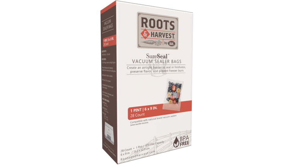 Roots &amp; Harvest Roots &amp; Harvest SureSeal Pint Vacuum Bags 6inx9in, 28, 1674