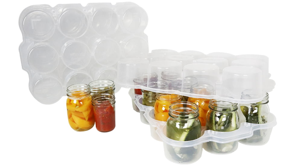 Roots &amp; Harvest SafeCrate for Pint Jars, White/Clear, Small, 1160