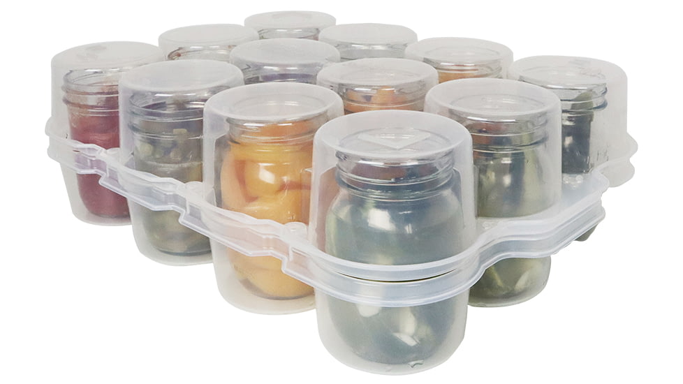 Roots &amp; Harvest SafeCrate for Pint Jars, White/Clear, Small, 1160