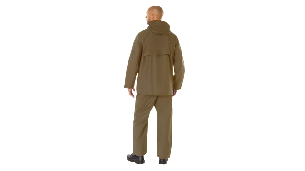 Rothco 2 Piece Microlite PVC Rainsuit - Mens, Coyote Brown, Extra Large, 37650-CoyoteBrown-XL