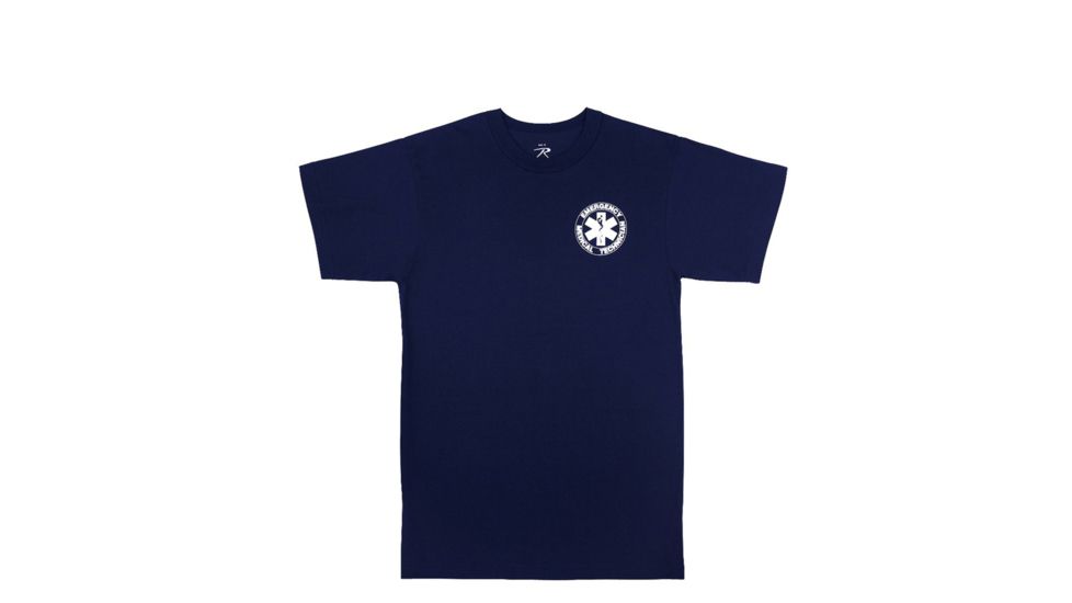 Rothco 2-Sided EMT T-Shirt, Navy Blue, Small, 6337-NavyBlue-S