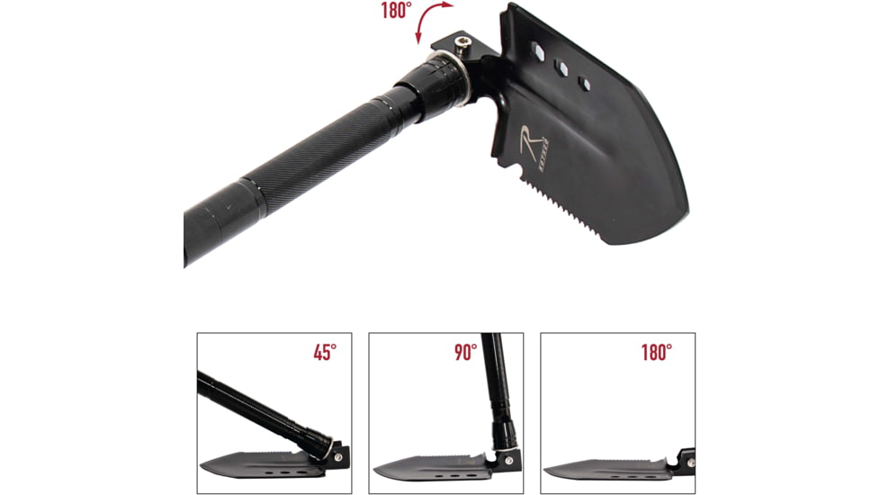 Rothco 8-in-1 Multi-Tool Survival Shovel / Portable Camping Entrenching Tool - Stainless Steel, 10156