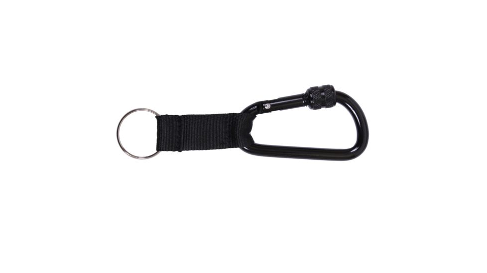 Rothco 80mm Locking Carabiner With Web Strap Ring, 2921