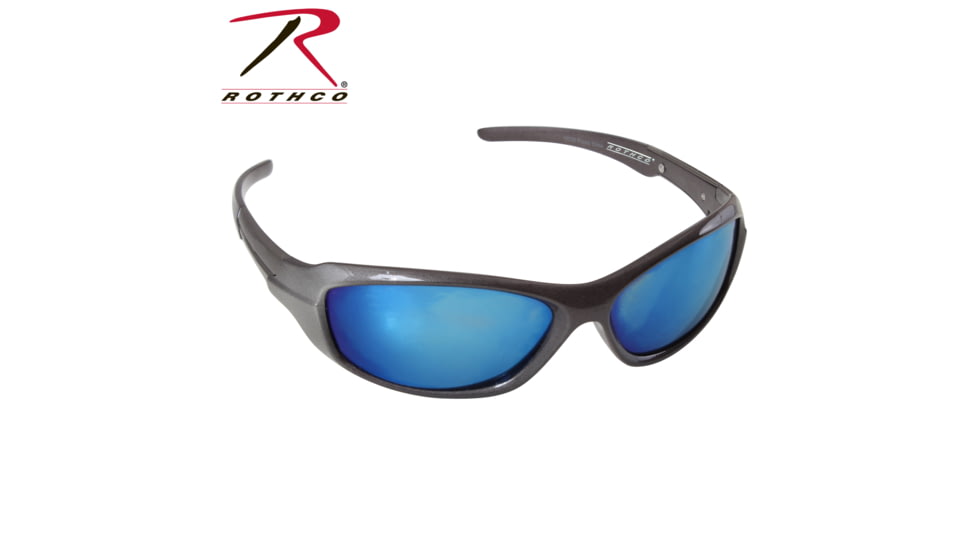 Rothco 9MM Sunglasses, Blue / Mirror, 4356-BlueMirror
