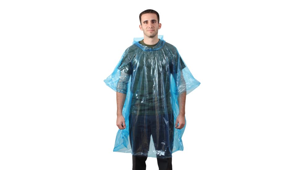 Rothco All Weather Emergency Poncho, Blue, 3681-Blue