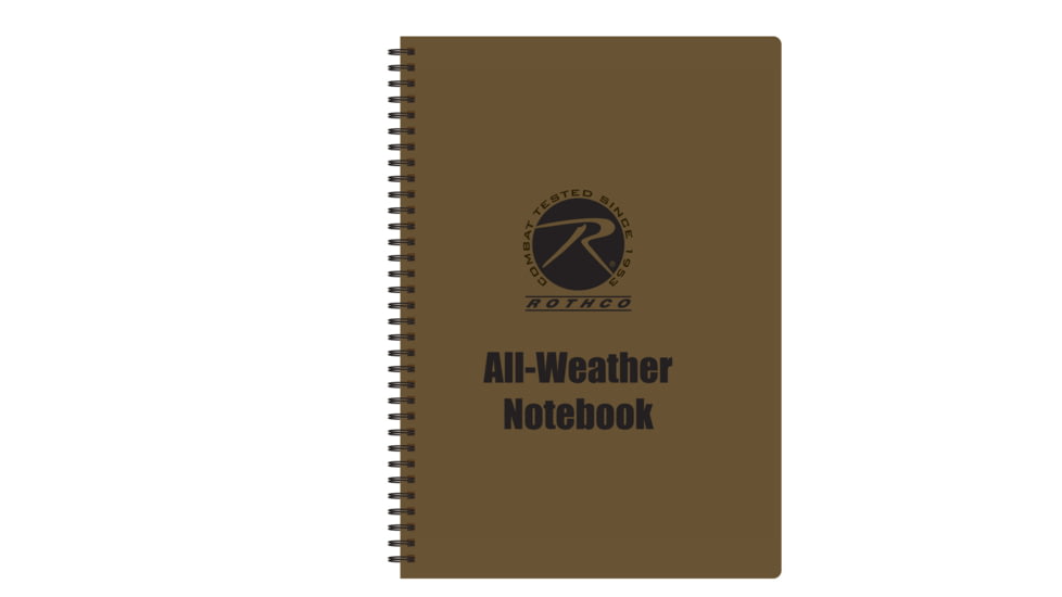 Rothco All Weather Waterproof Notebook, Coyote Brown, 8.5x11, 44700-CoyoteBrown-8.5x11