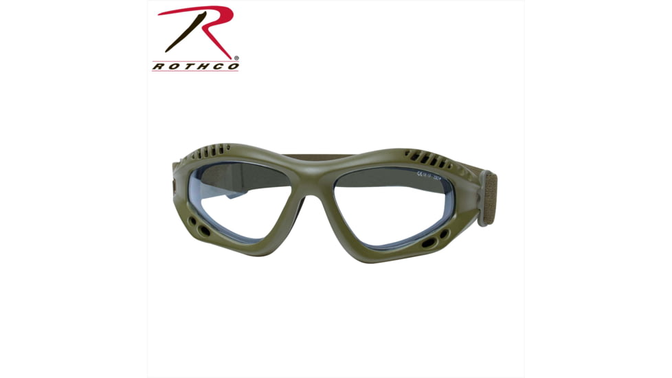 Rothco ANSI Rated Tactical Goggles, Olive Drab / Clear, 11751-OliveDrabClear