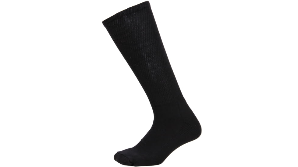 Rothco Anti-Microbial Compression Combat Boot Socks, Mens, Black, Large, 3564-505