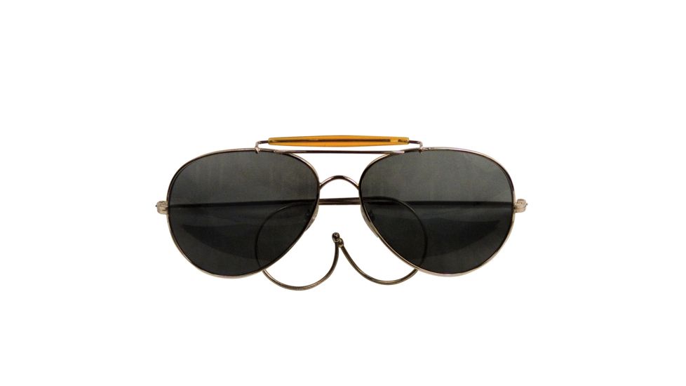 Rothco Aviator Air Force Style Sunglasses, Smoke, Military Printed Case and Box, 10200-Smoke-MilitaryPrintedCaseBox