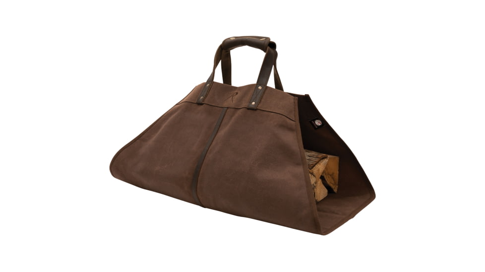 Rothco Backwoods Waxed Canvas Log Carrier, Earth Brown, 71082-EarthBrown