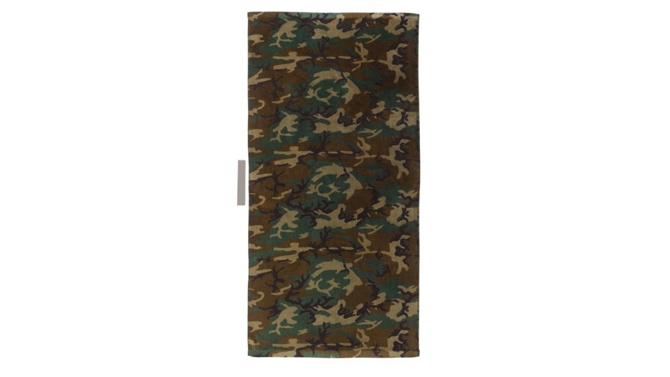 Rothco Beach Towel - Military Insignia, Woodland Camo, 2300-WoodlandCamo