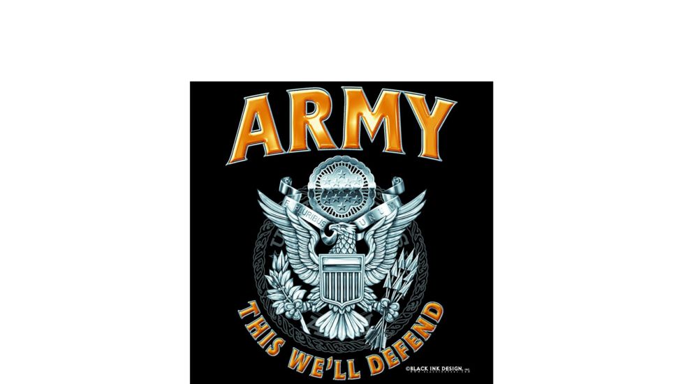 Rothco Black Army Emblem T-Shirt, Small, 80205-S