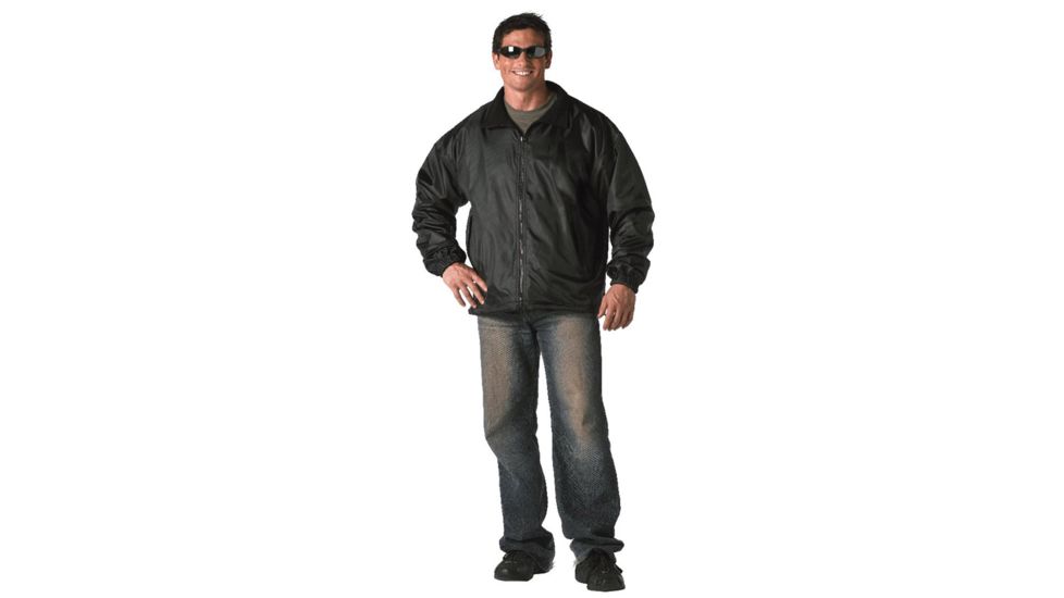 Rothco Black Reversible Fleece-Lined Nylon Jacket, 2XL, 7607-2XL