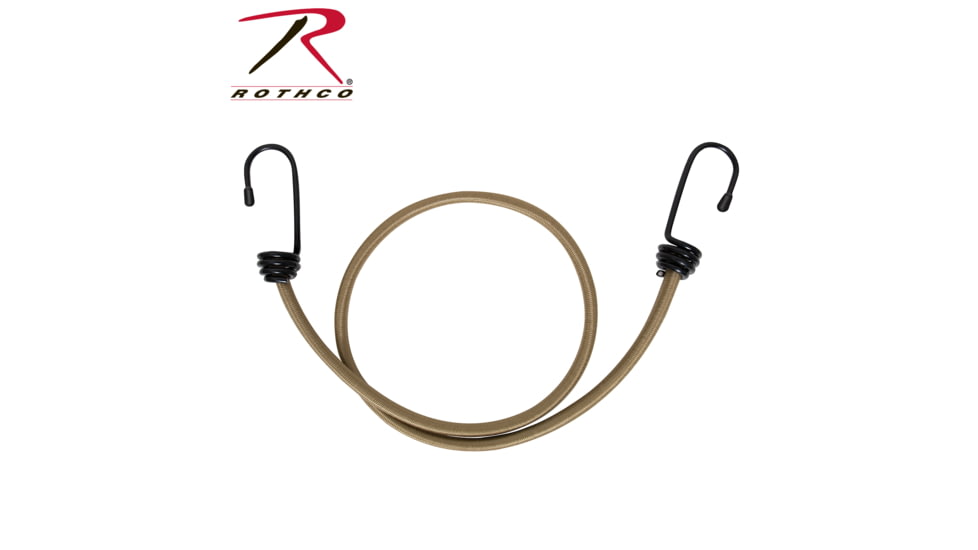 Rothco Bungee Shock Cords, AR 670-1 Coyote Brown, 10135-AR670-1CoyoteBrown-30Inches