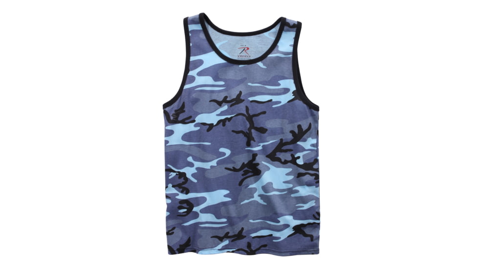 Rothco Camo Tank Top, Sky Blue Camo, Small, 67705-SkyBlueCamo-S