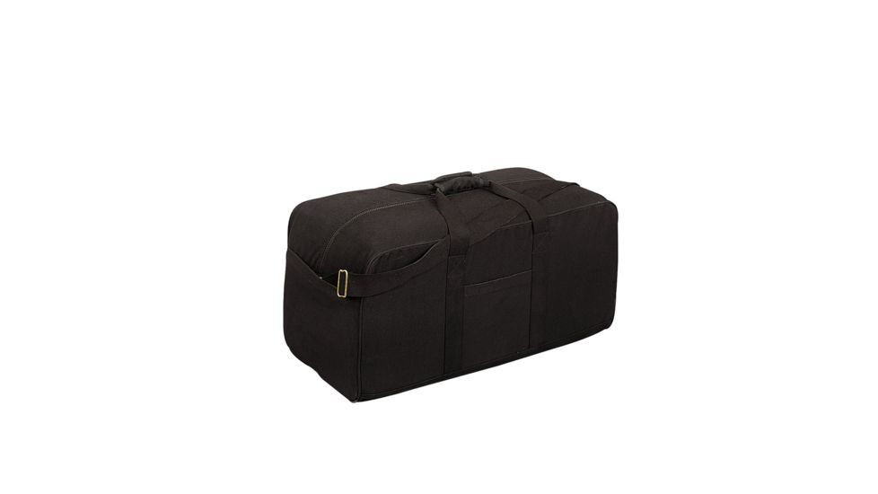 Rothco Canvas Assault Cargo Bag, Black, 8133-Black