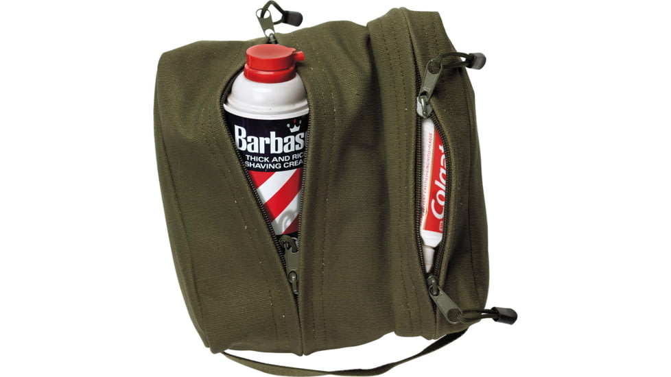 Rothco Canvas Dual Compartment Travel Kit, Olive Drab, 9126-OliveDrab