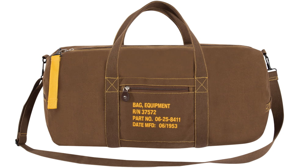 Rothco Canvas Equipment Bag, 24x12 in, Earth Brown, 23540-EarthBrown