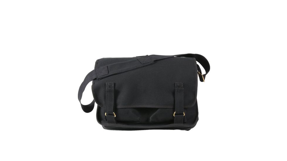 Rothco Canvas European School Bag, Black, 8118-Black