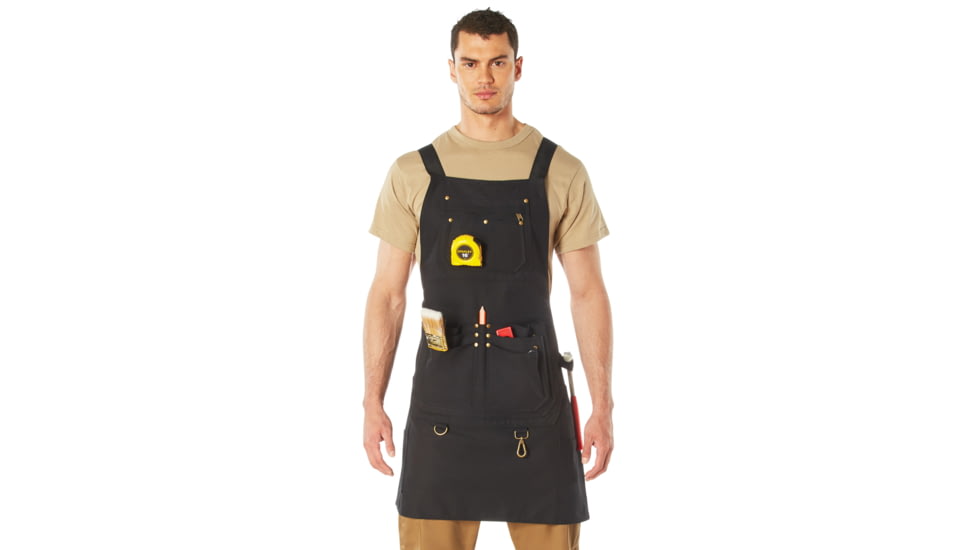 Rothco Canvas Full Work Apron, Black, 42028-Black