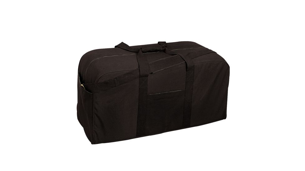 Rothco Canvas Jumbo Cargo Bag, Black, 8134-Black