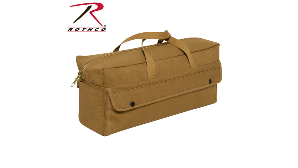 Rothco Canvas Jumbo Tool Bag With Brass Zipper, Coyote Brown, 81500-CoyoteBrown