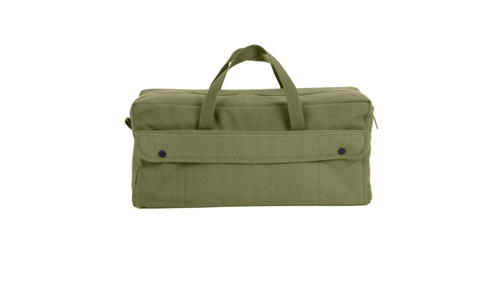 Rothco Canvas Jumbo Tool Bag With Brass Zipper, Olive Drab, 7263-OliveDrab