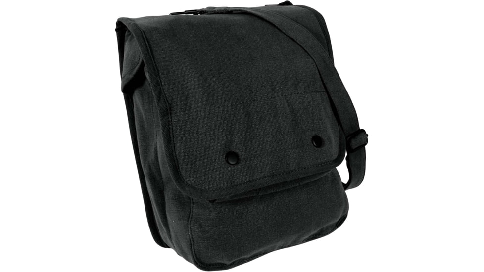 Rothco Canvas Map Case Shoulder Bag, Black, 5597-Black