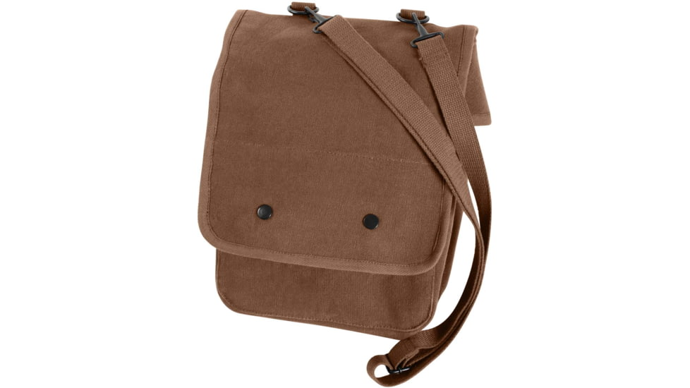 Rothco Canvas Map Case Shoulder Bag, Earth Brown, 5797-EarthBrown