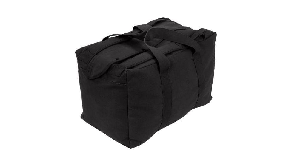 Rothco Canvas Mossad Type Tactical Canvas Cargo Bag, Black, 3125-Black