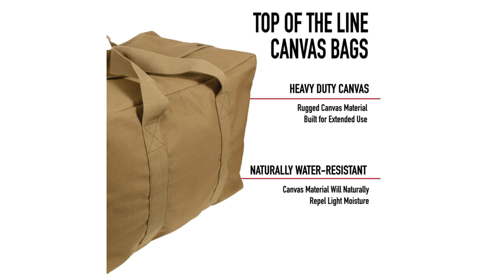 Rothco Canvas Parachute Cargo Bag, Coyote Brown, 3123-CoyoteBrown