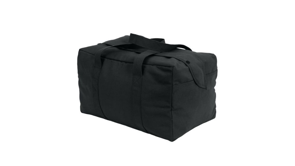 Rothco Canvas Small Parachute Cargo Bag, Black, 8107-Black