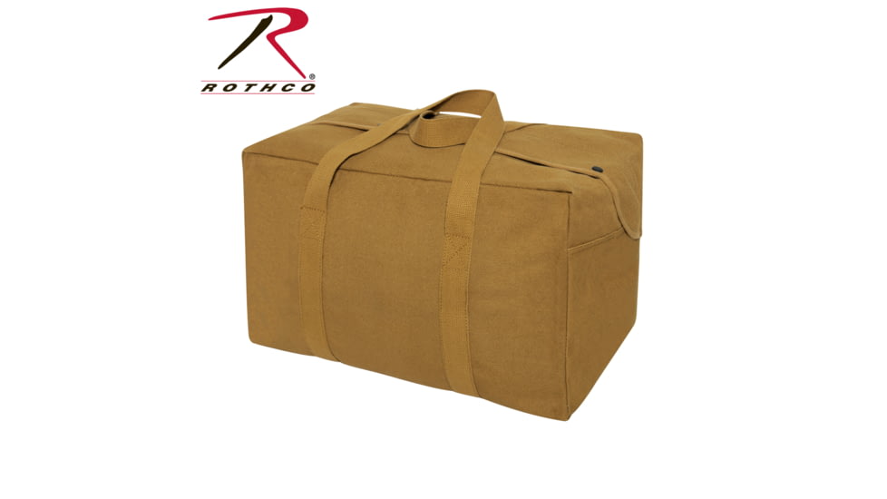 Rothco Canvas Small Parachute Cargo Bag, Coyote Brown, 5374-CoyoteBrown
