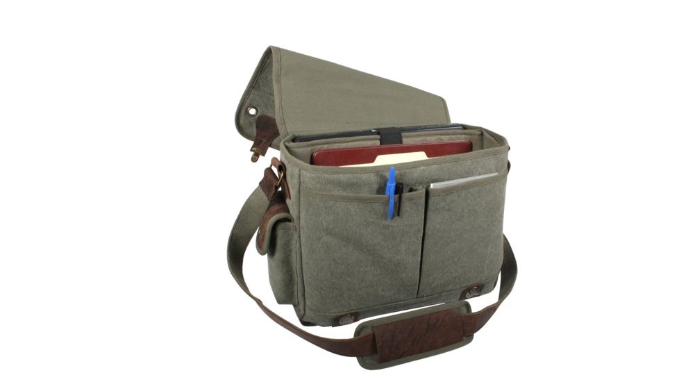 Rothco Canvas Trailblazer Laptop Bag, Olive Drab, 9239-OliveDrab
