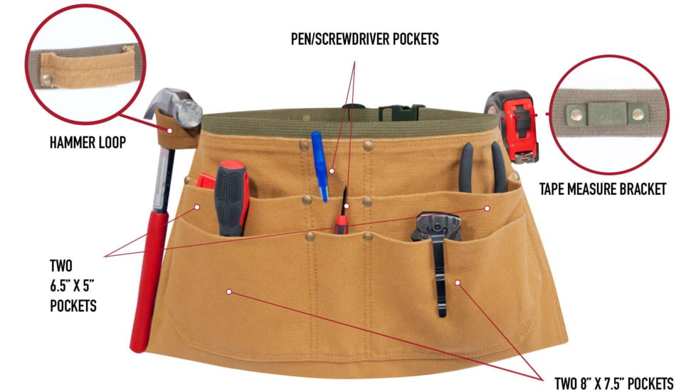 Rothco Canvas Waist Work Apron, Coyote Brown, 42025-CoyoteBrown