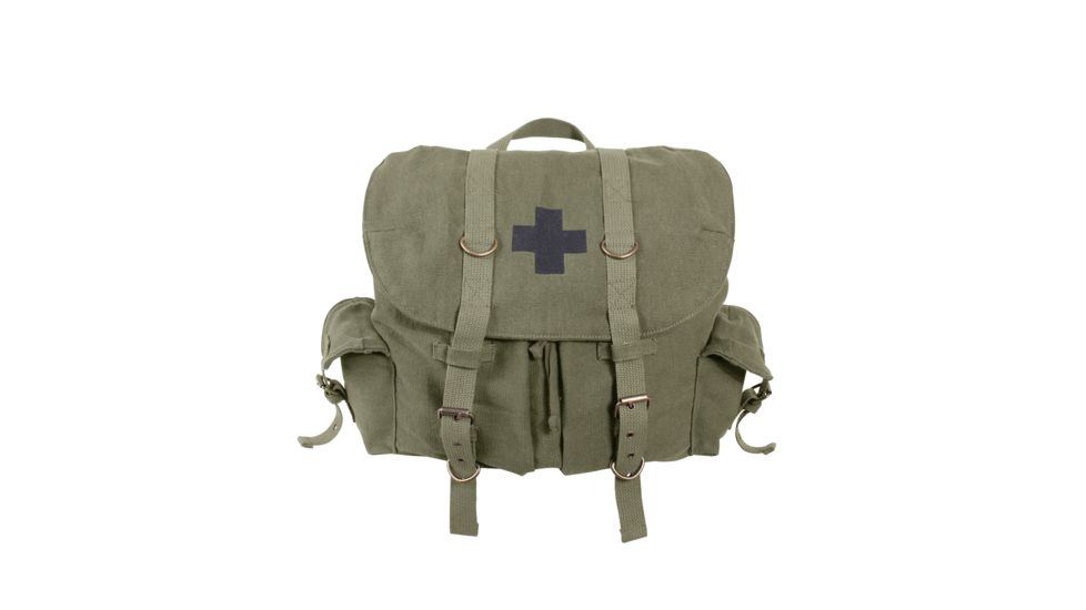 Rothco Compact Weekender Backpack With Cross, Olive Drab w/ Black Cross, 9535-OliveDrabwBlackCross