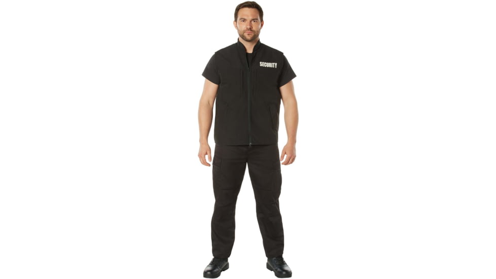 Rothco Concealed Carry Soft Shell Security Vest - Black, Small, 1961-S