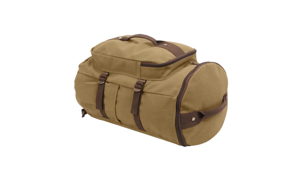 Rothco Convertible 19 Canvas Duffle/Backpack - Coyote &amp; Brown, 2225