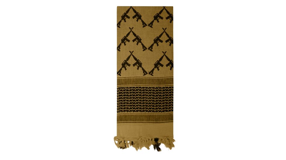 Rothco Crossed Rifles Shemagh Tactical Scarf, Coyote Brown, 8737-CoyoteBrown