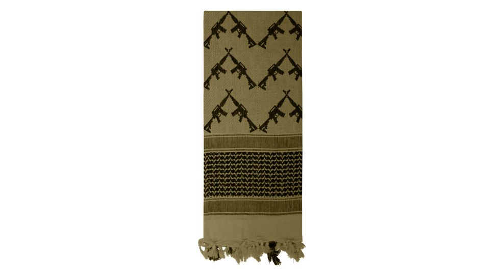 Rothco Crossed Rifles Shemagh Tactical Scarf, Olive Drab, 8737-OliveDrab