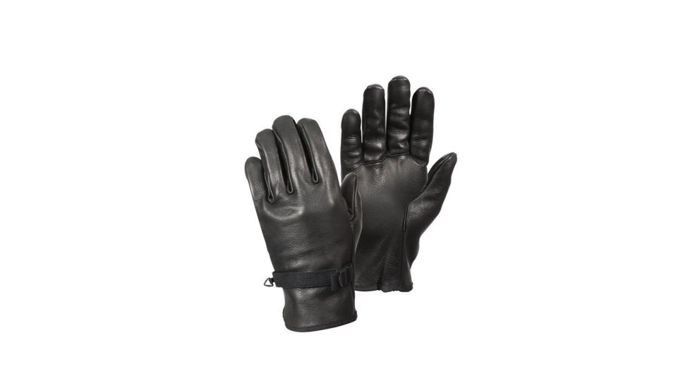Rothco D3-A Type Leather Gloves, Black, 7, 3383-Black-7