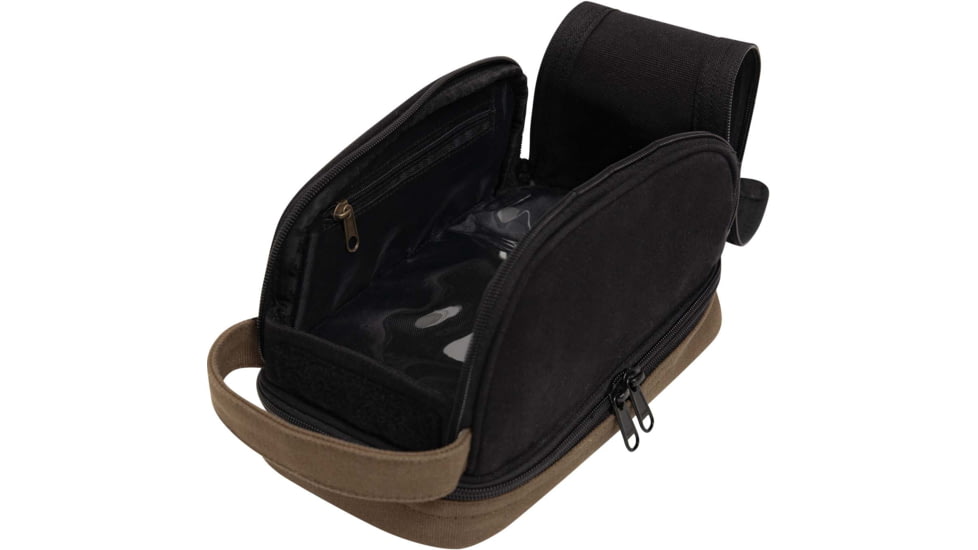 Rothco Deluxe Canvas Travel Kit, Black, 1854-Black